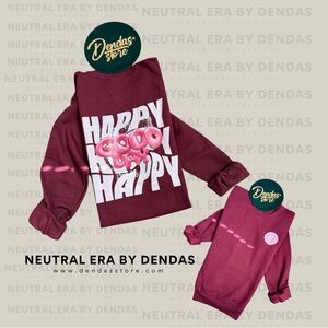 Happy Maroon Sweatshirt